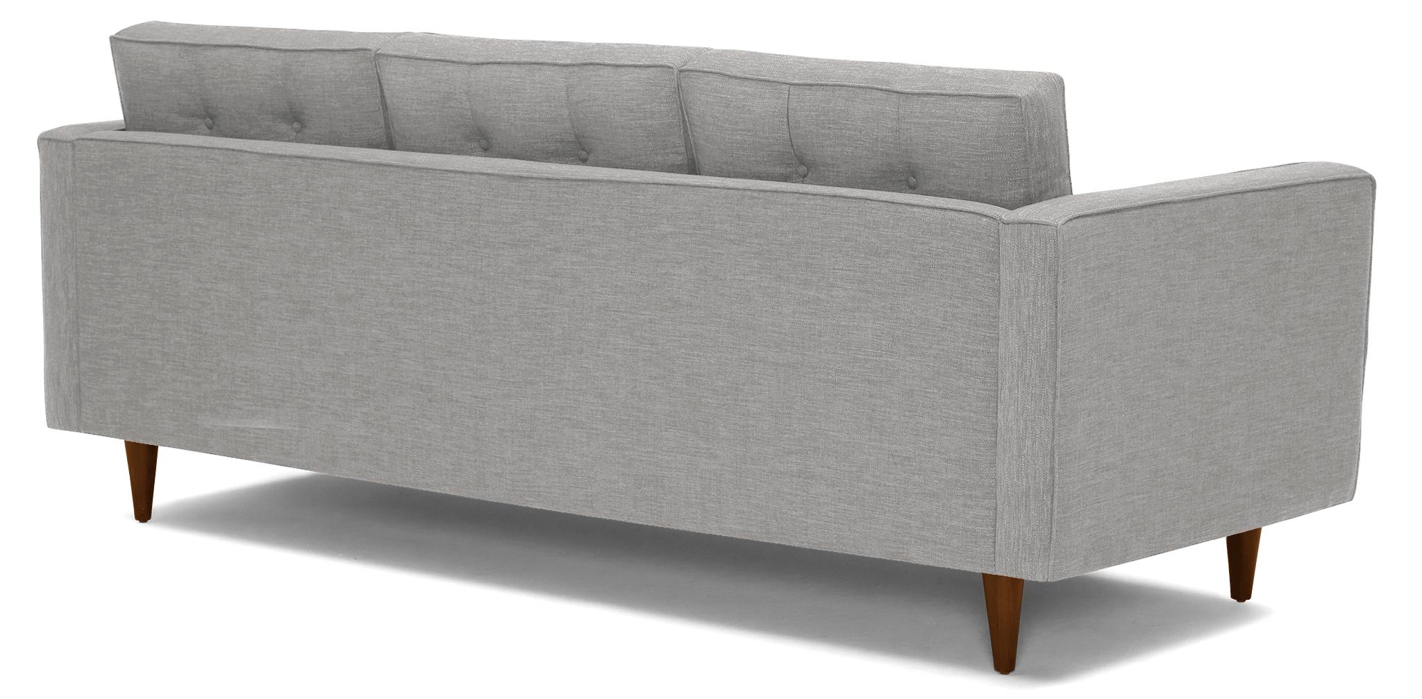 Gray Braxton Mid Century Modern Sofa - Sunbrella Premier Fog - Mocha - Image 3