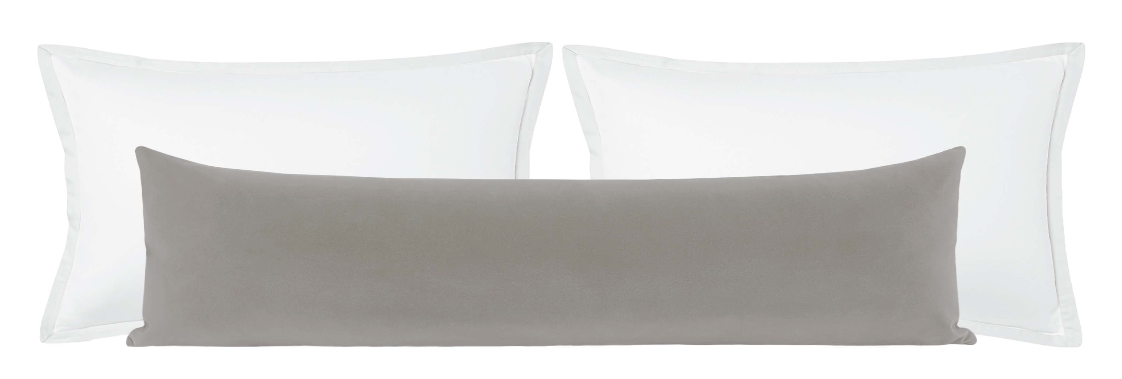 THE XL LUMBAR :: SIGNATURE VELVET // DOVE GREY - 14" X 48" - Image 2