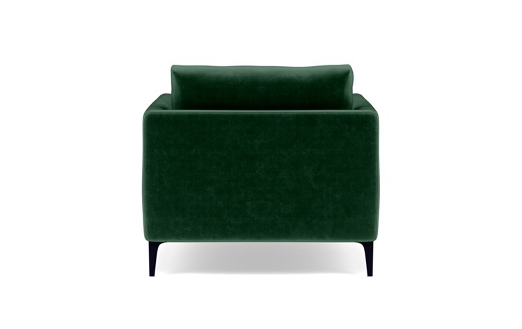 Owens Accent Chair with Green Malachite Fabric and Matte Black legs - Image 3