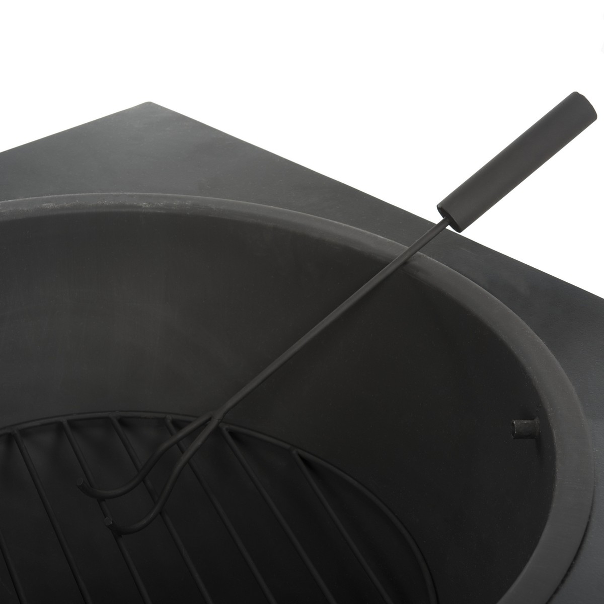 Leros Square Fire Pit - Black - Safavieh - Image 5