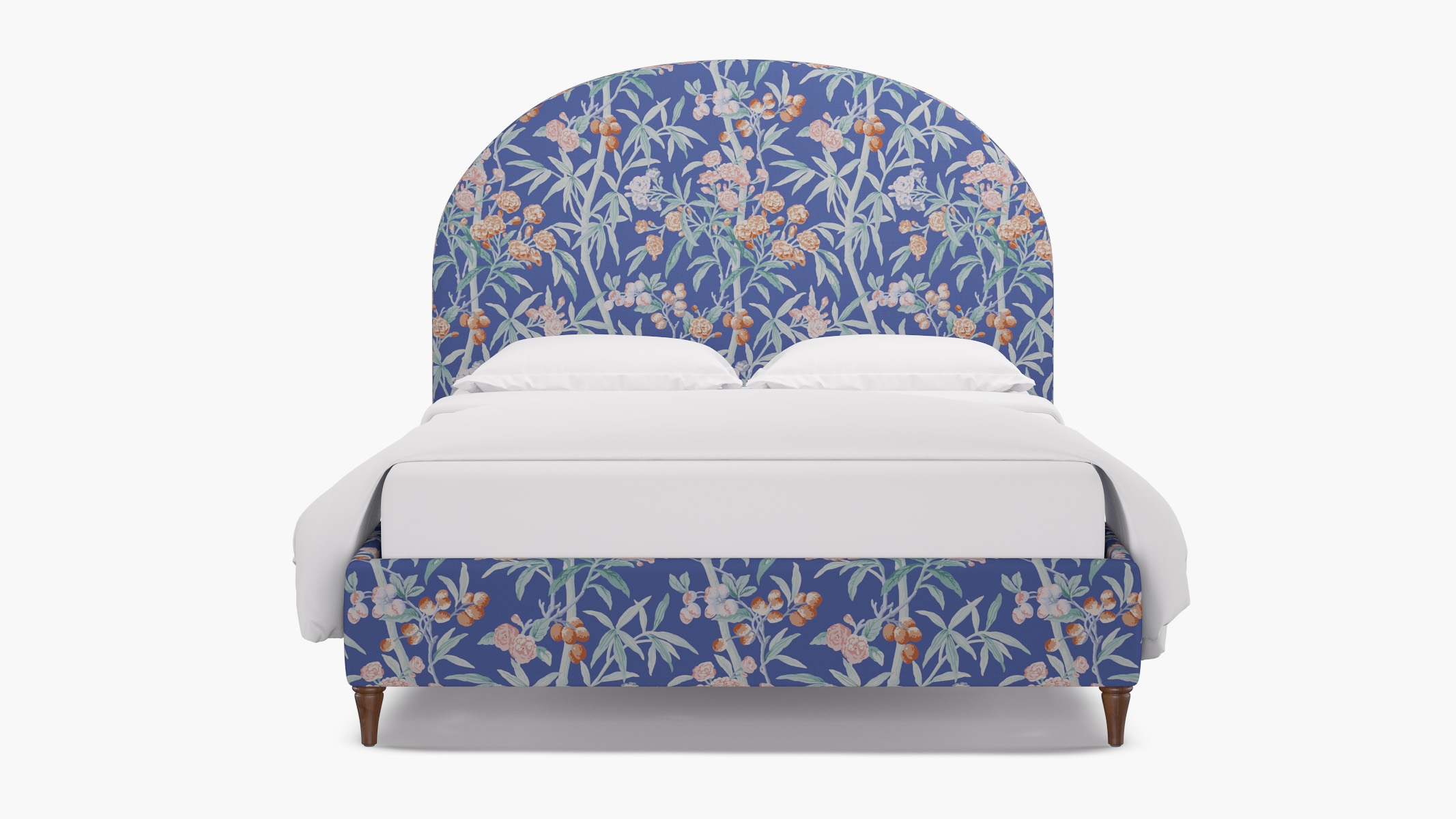 Demilune Bed, Lapis Lanai, Walnut Decorative Tapered Leg, Twin - Image 0