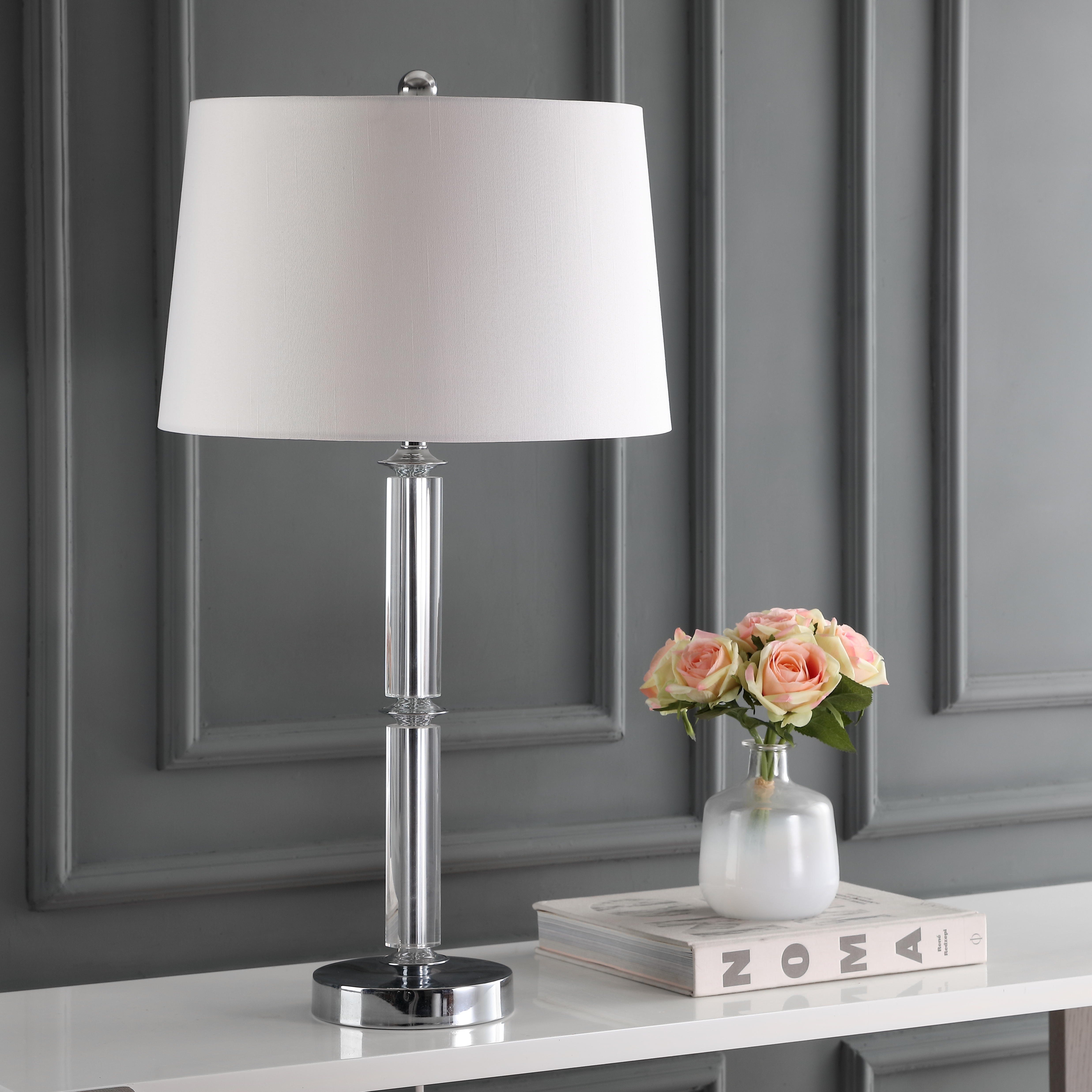 Vendome 28.5-Inch H Crystal Table Lamp - Clear - Safavieh - Image 2