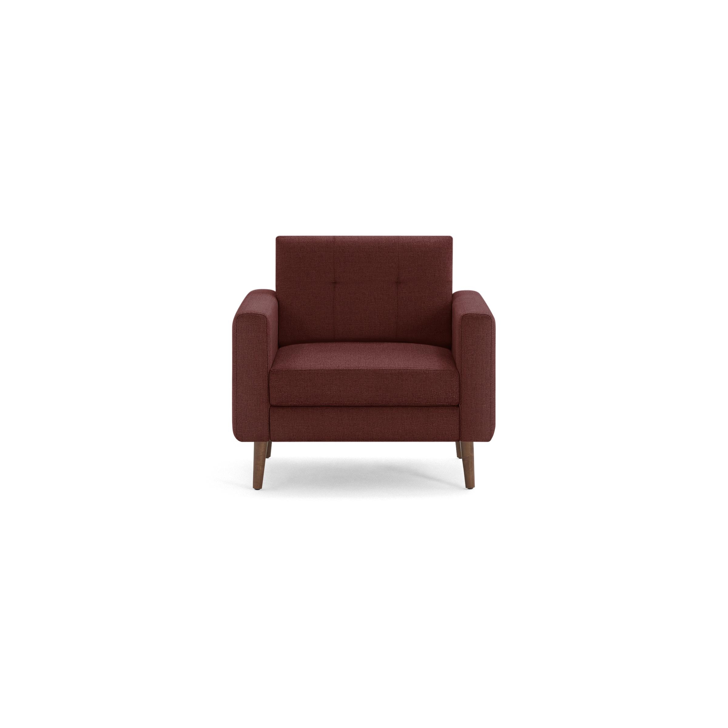 Nomad Armchair in Brick Red, Walnut Legs, Leg Finish: WalnutLegs - Image 0