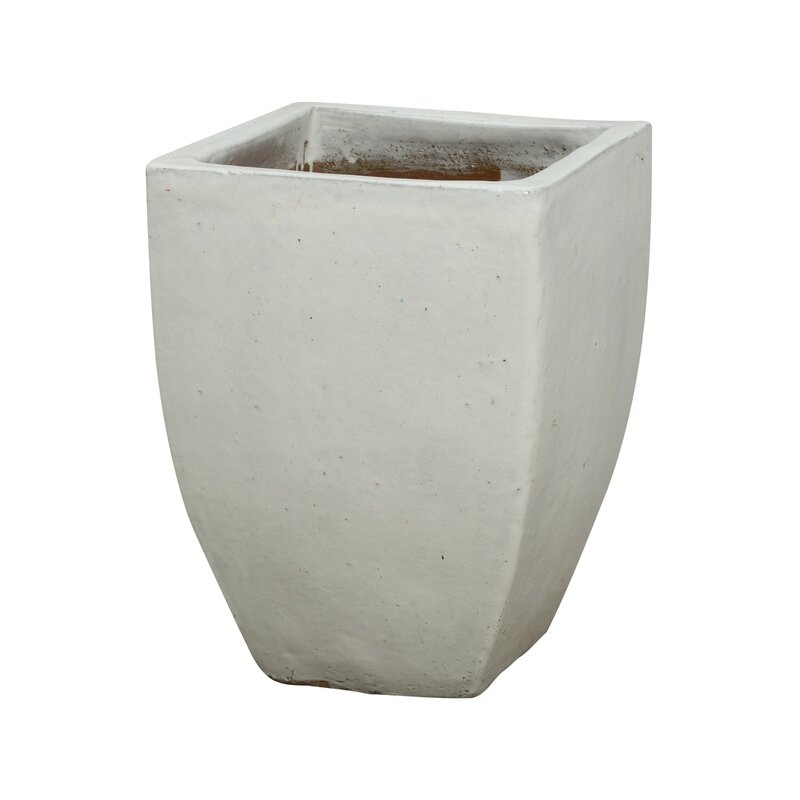  Square Ceramic Pot Planter Size: 22" H x 17" W x 17" D - Image 0