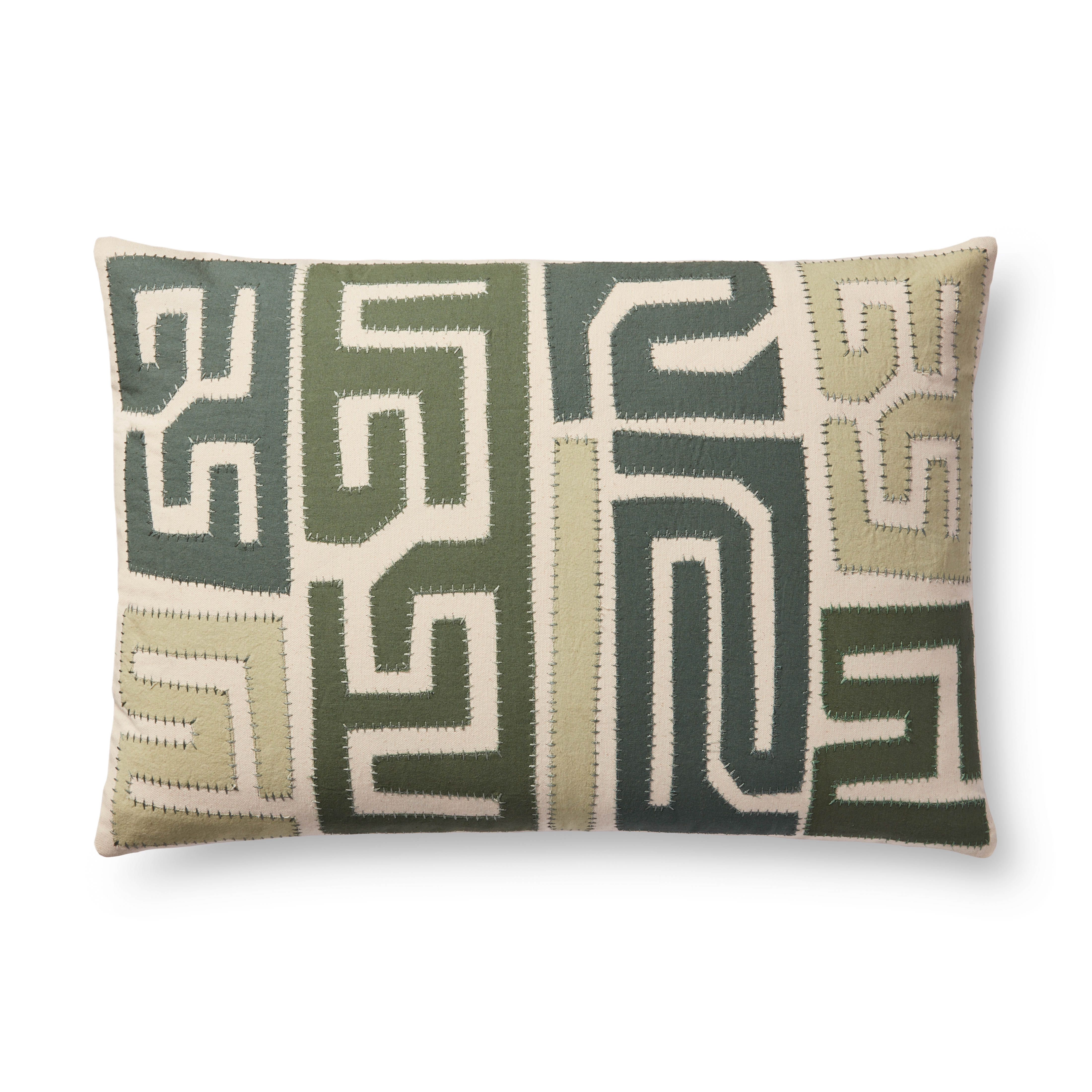 PILLOWS P0949 GREEN / MULTI 16" x 26" Cover w/Poly - Image 0