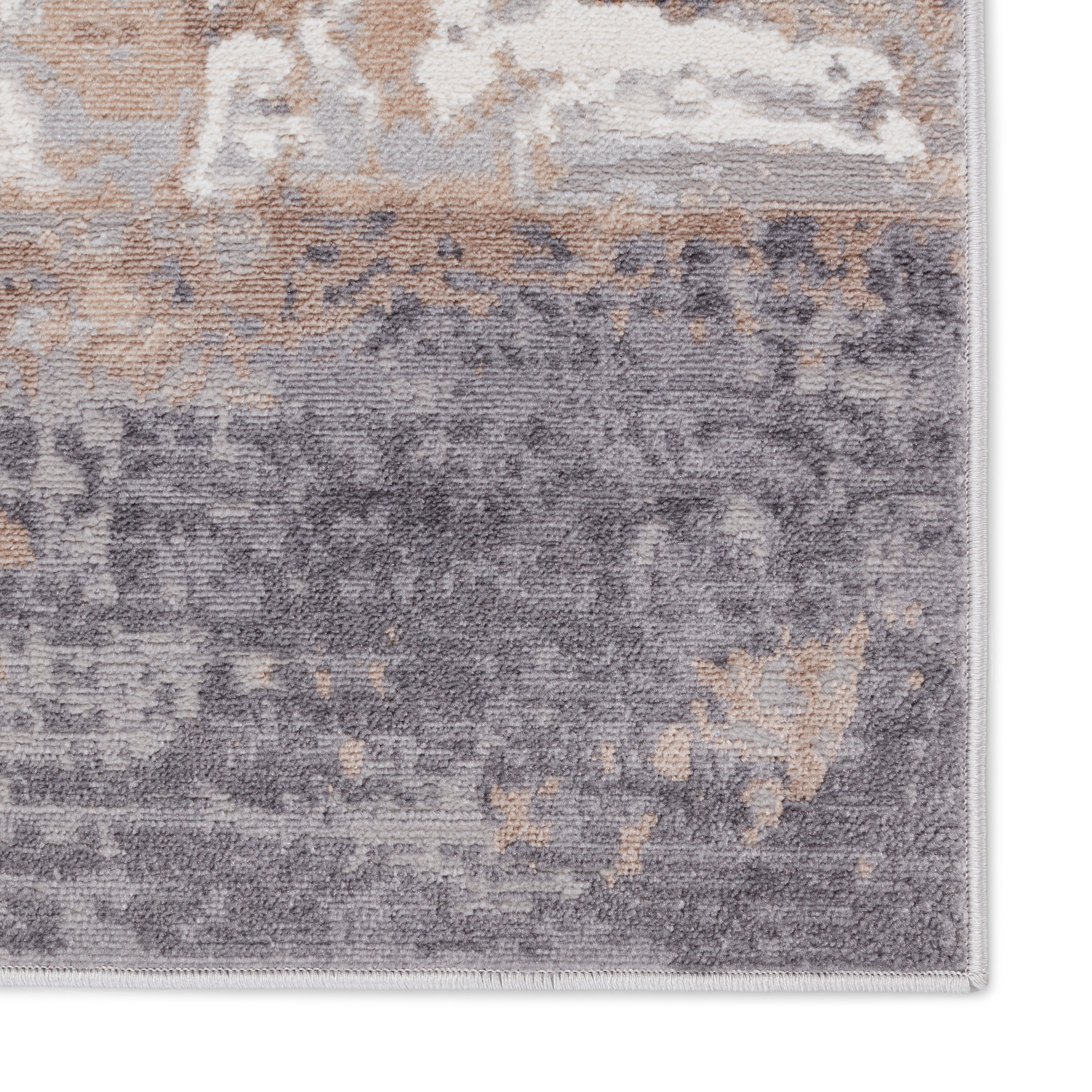 Vibe by Forsythe Abstract Gray/ Ivory Area Rug (9'6"X13') - Image 3