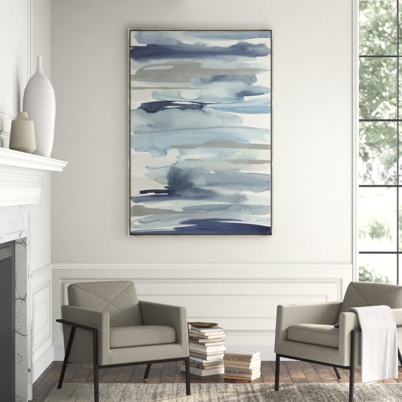Chelsea Art Studio Series Layered Water II by Janice Sadler - Painting on Canvas - Image 0