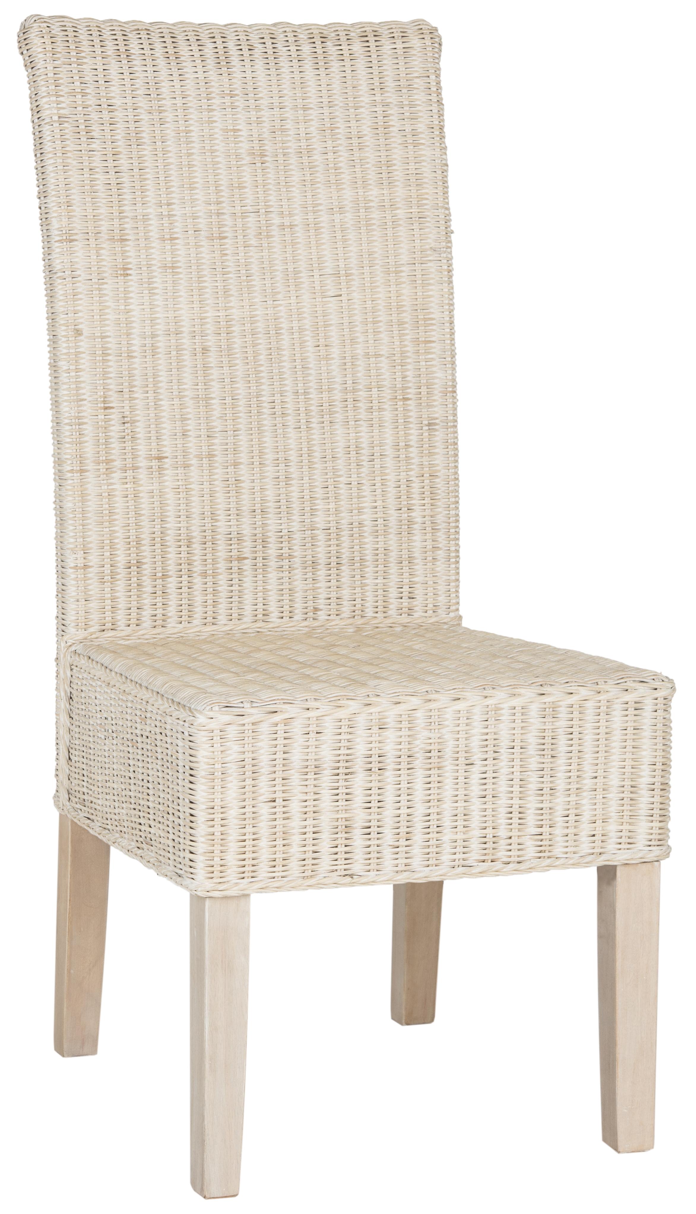 Arjun 18''H Wicker Dining Chair - White Wash - Safavieh - Image 3