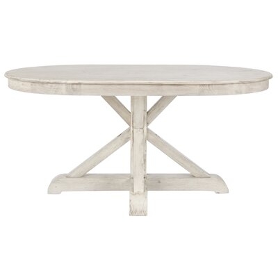 Gerald 39" Pine Solid Wood Pedestal Dining Table - Image 0