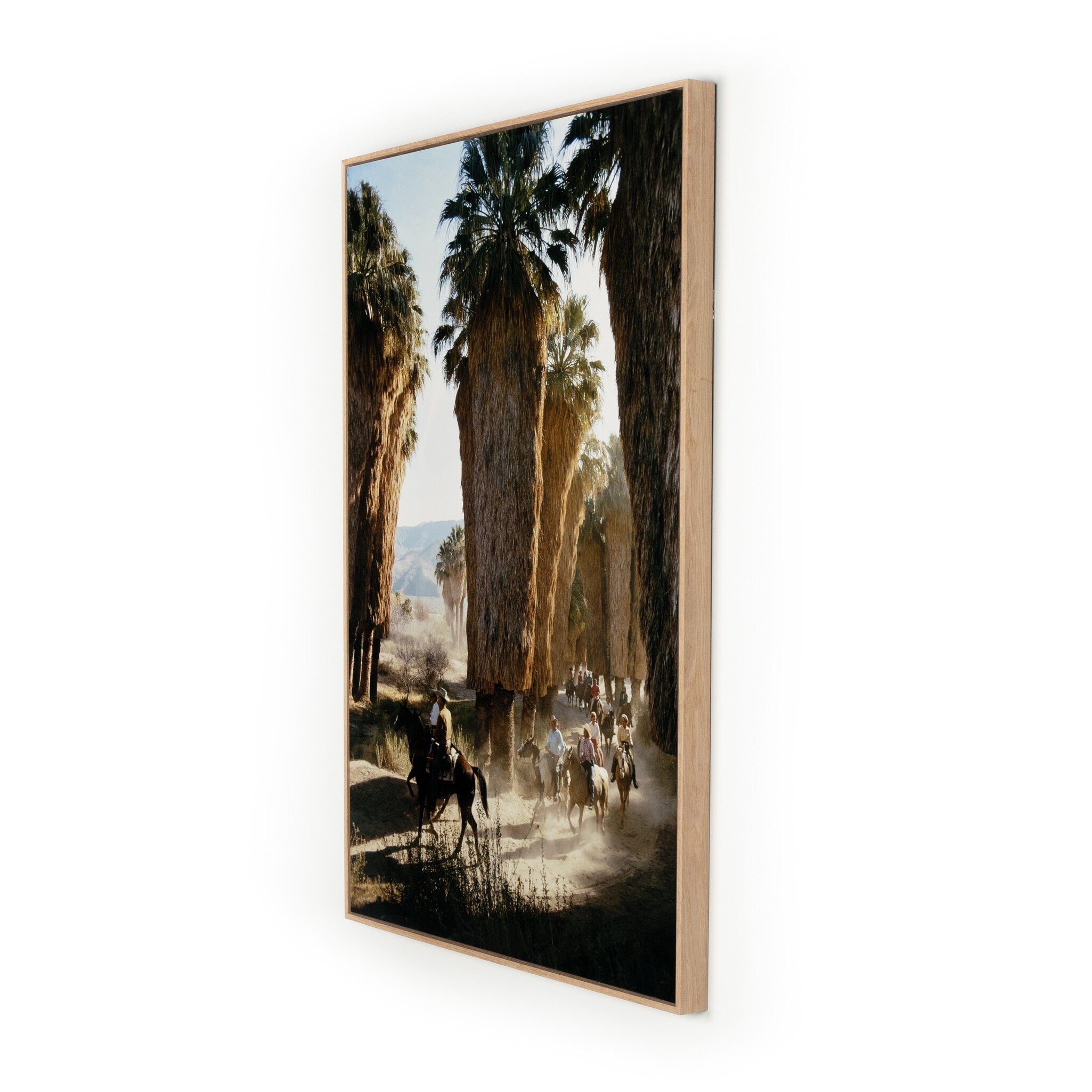 Palm Springs Riders by Slim Aarons - Vertical Grain White Oak Floater - Image 1