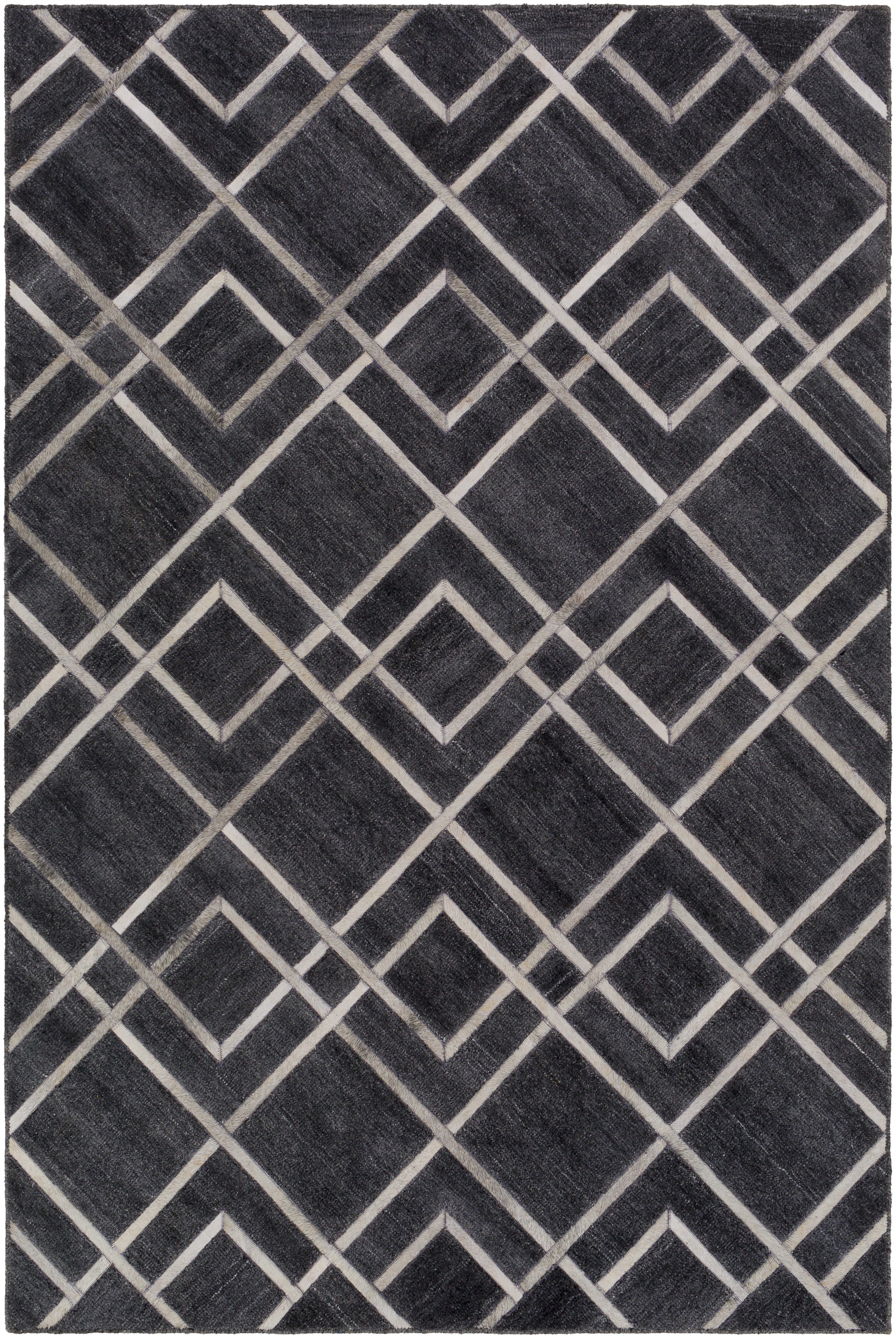 Eloquent Black Indoor 5' x 7'6" Handmade Rug - Image 0
