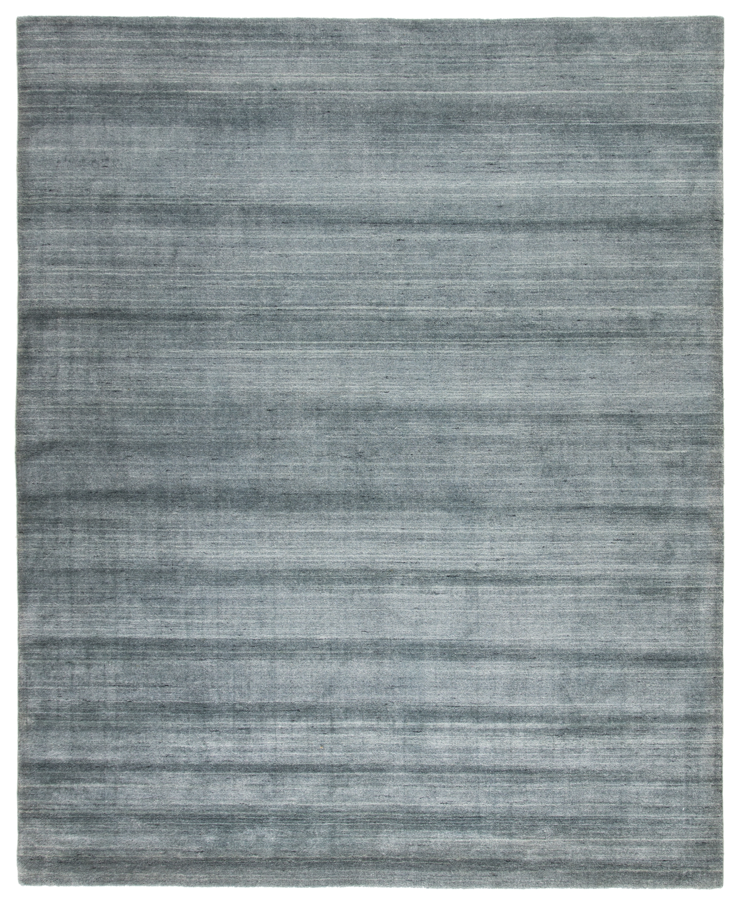 Bellweather Handmade Solid Gray/ Light Blue Area Rug (5'X8') - Image 0