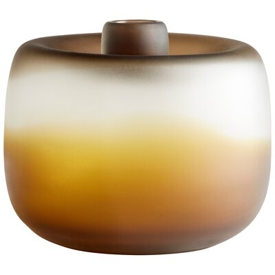 Jaxon Black/Off White/Yellow 6.75'' Glass Table Vase - Image 0