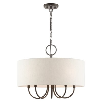 5 - Light Shaded Drum Chandelier - Image 0