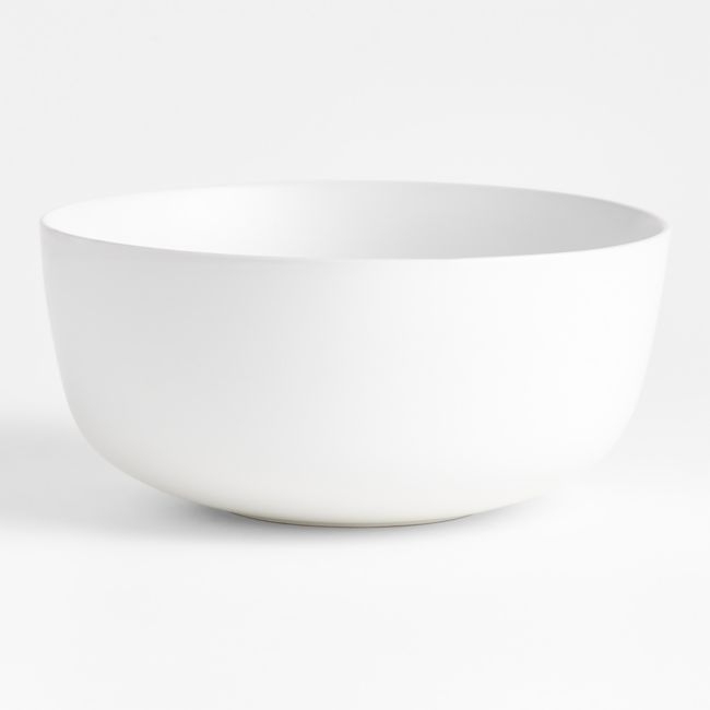 Wren White Matte Stoneware Serving Bowl - Image 0