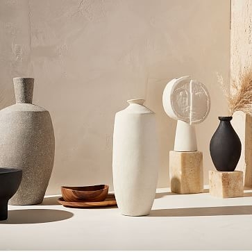 Shape Studies Floor Vases, Vase, Cream, Ceramic - Image 1