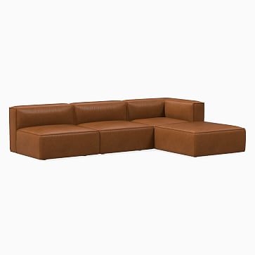 Remi Modular 105" 4-Piece Sectional, Weston Leather, Molasses - Image 1