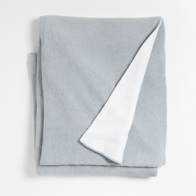 Reversible Mist Blue Chenille Kids Blanket - Image 0