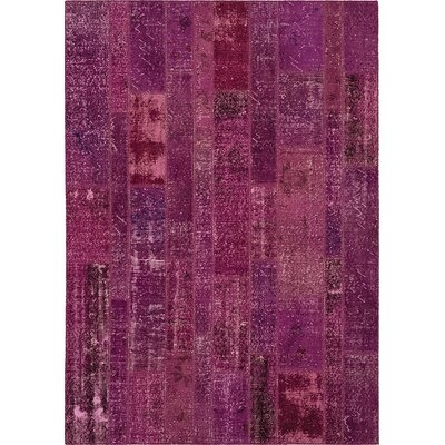 Dilan Hand-Knotted Cotton Purple Area Rug - Image 0