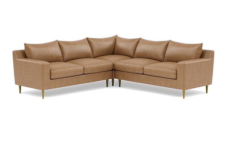 Sloan Leather 4-Seat Corner Sectional Sofa - Image 1