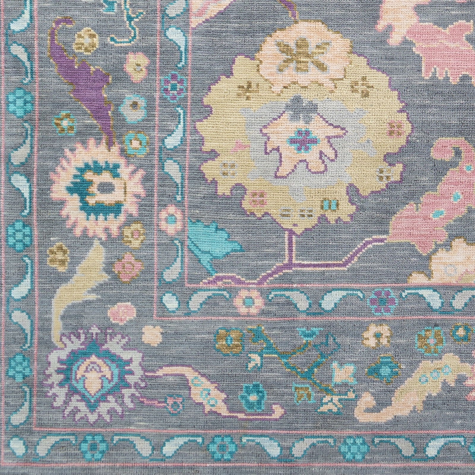 Ushak Gray Indoor 8' x 10' Handmade Rug - Image 2