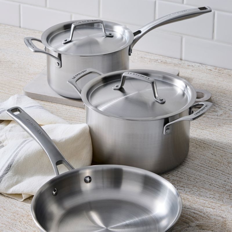Le Creuset ® Essential Stainless Steel 5-Piece Cookware Set - Image 1
