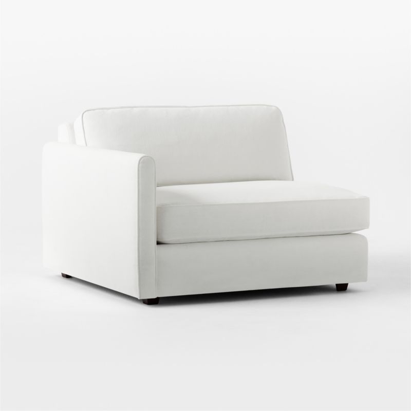 Malea White Performance Fabric Left-Arm Chair - Image 2