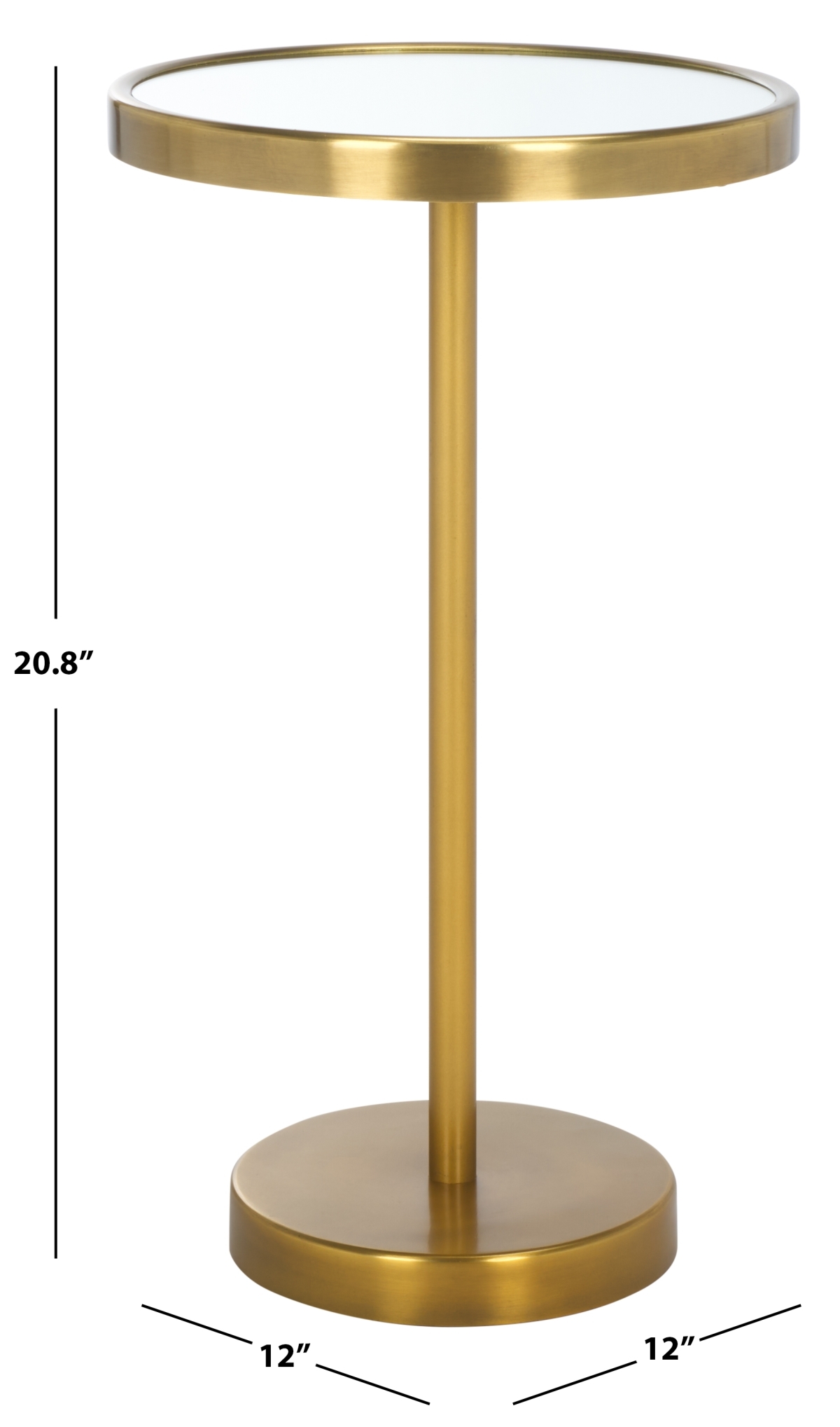 Hentry Side Table - Gold / Mirror - Safavieh - Image 4