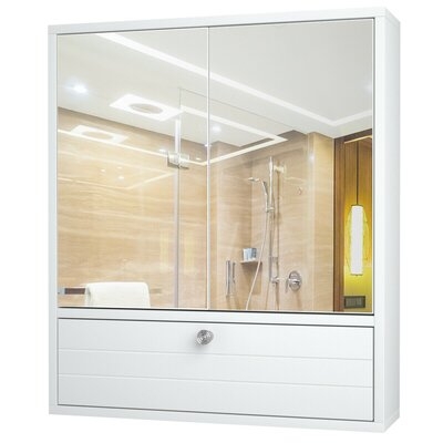 Czes?aw 5.5" W x 24.5" H x 21.5" D Wall Mounted Bathroom Cabinet - Image 0