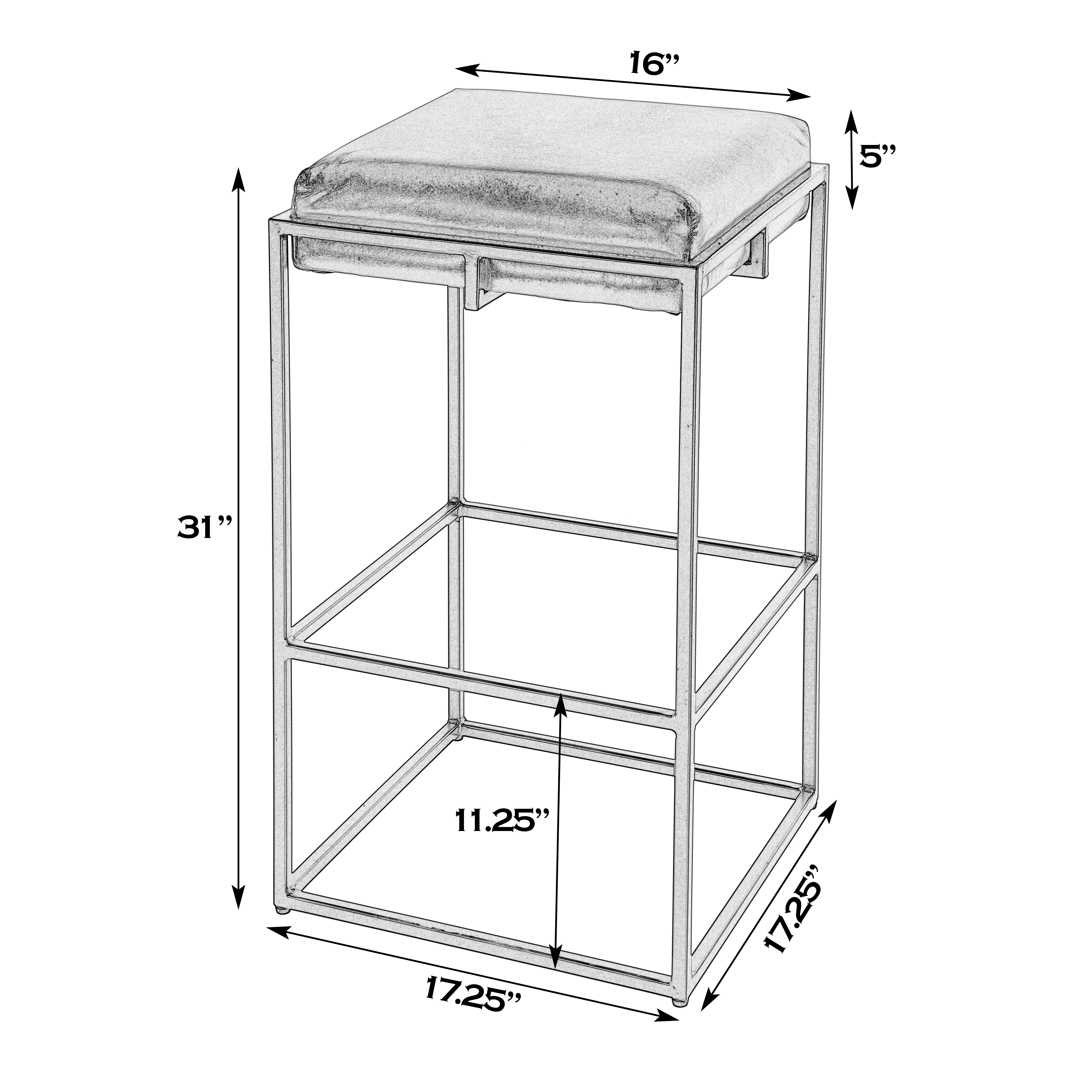 Eldridge Brown Leather Bar Stool - Image 2