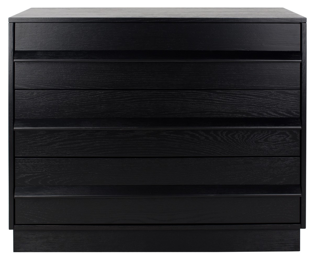 Deirdra 3 Drawer Wood Chest - Black - Image 0