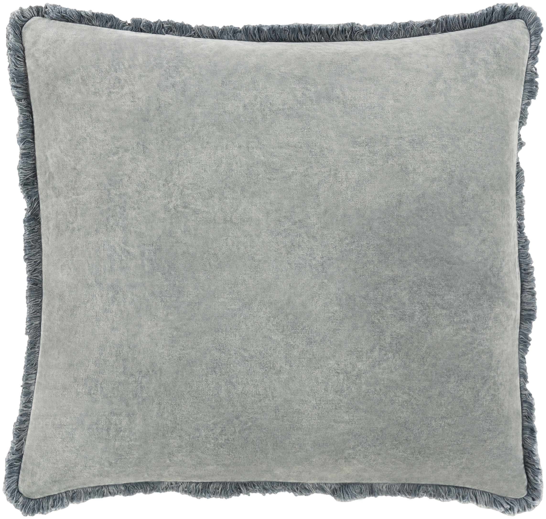 Washed Cotton Velvet Throw Pillow, 20" x 20", with down insert - Image 0