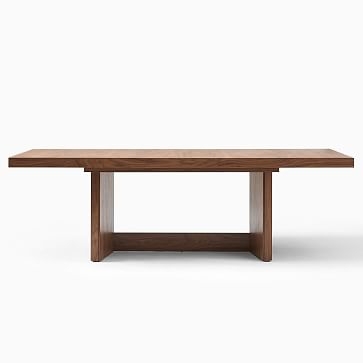 Modern Plinth Dining Table, Cool Walnut Cool Walnut - Image 3