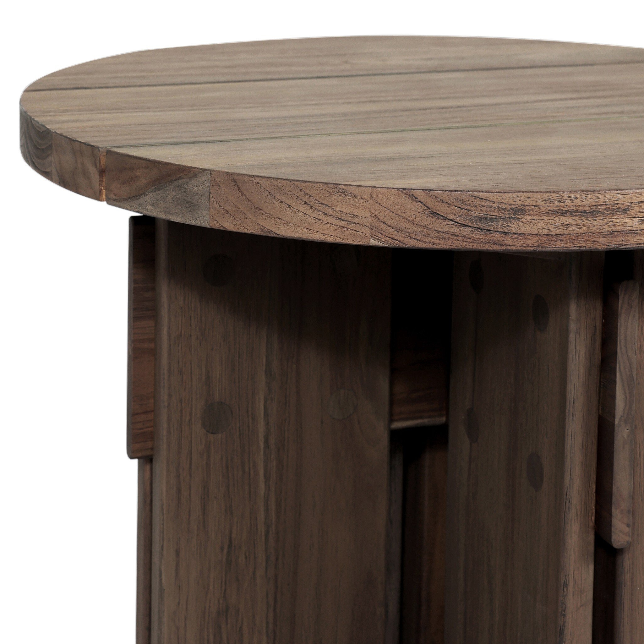 Railay Outdoor End Table - Stained Toasted Brown-FSC - Image 9