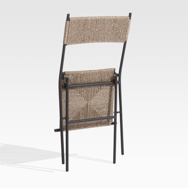 San Onofre Folding Outdoor Wicker Dining Chair - Image 8
