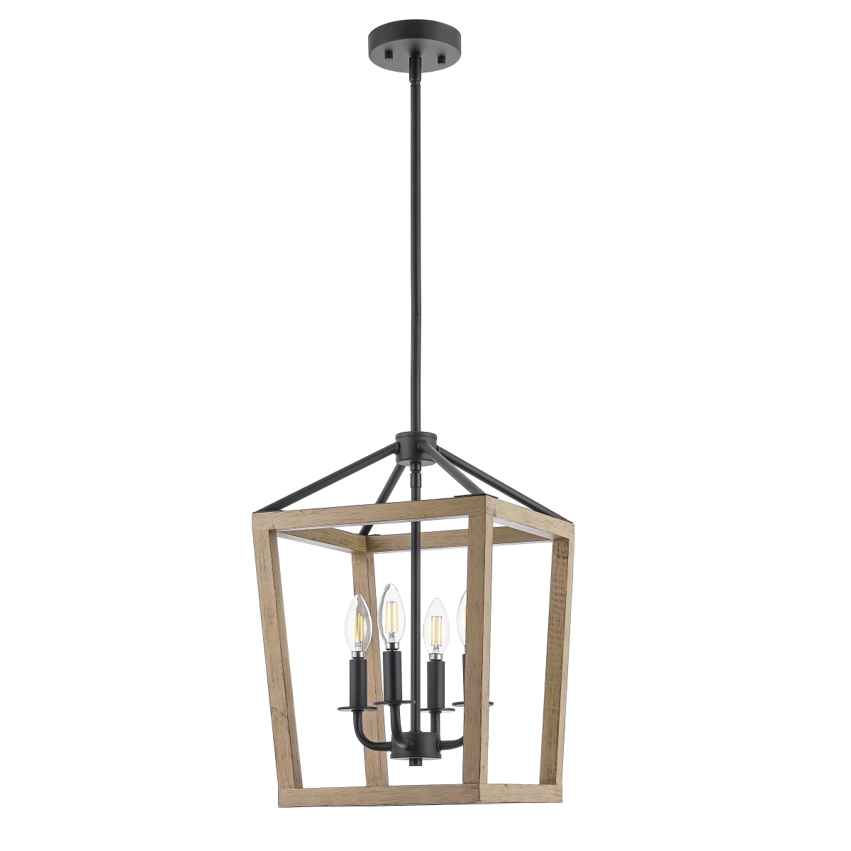 Valdis 4Lt 12 Inch Pendant - Natural/Black - Image 3