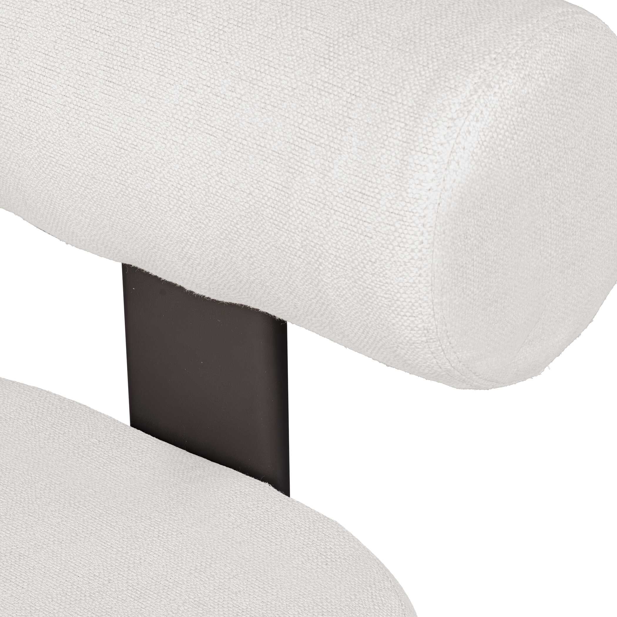 Bolster Back White Outdoor Dining Chair - Image 6