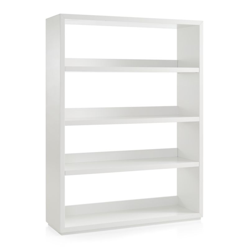 Aspect White Modular Open Double Bookcase - Image 3
