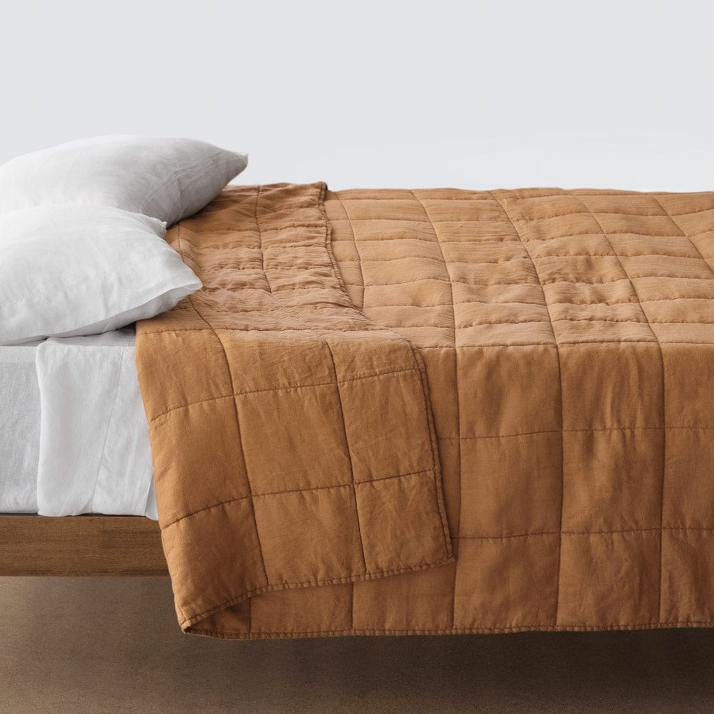 The Citizenry Stonewashed Linen Quilt | Twin | Sienna - Image 1