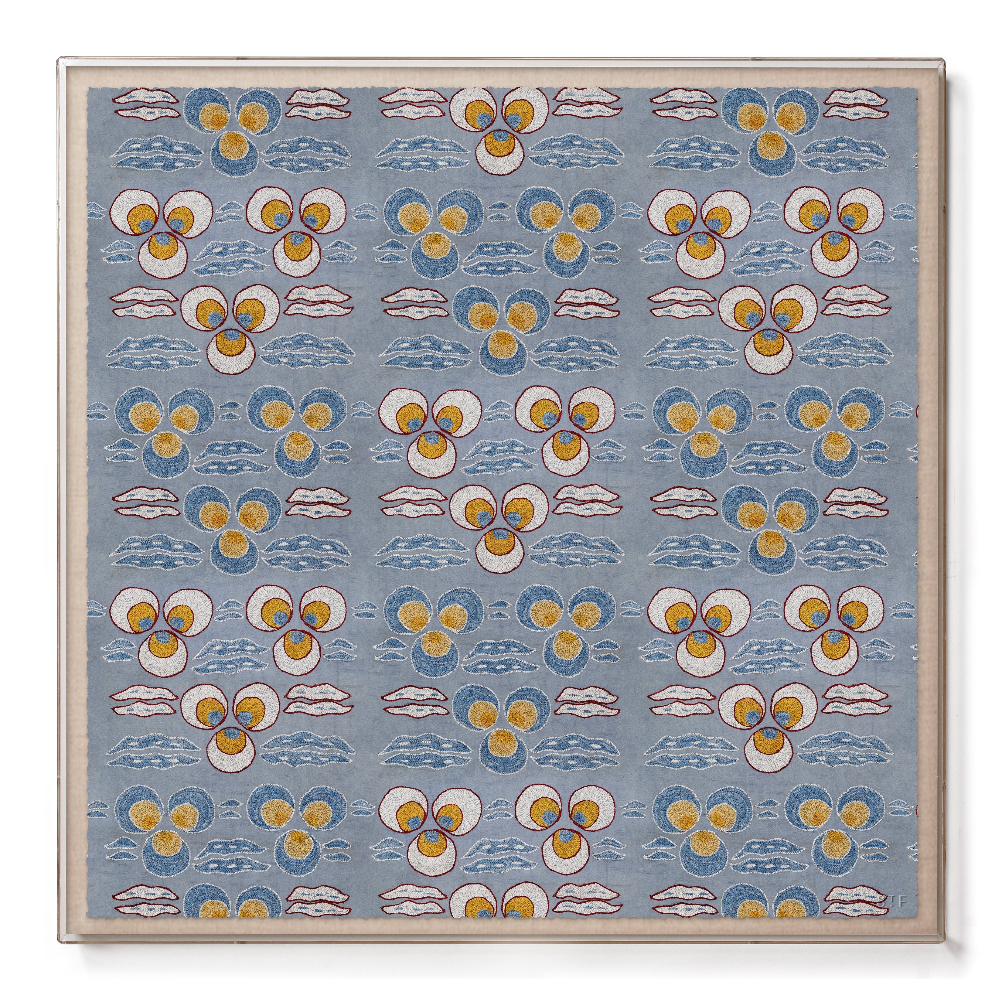 Sky Chintamani Sublime Framed Print by St. Frank | Blue | Cotton/Silk - Image 0