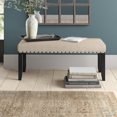 Haysi Upholstered Bench with Nailhead Trim - Image 0