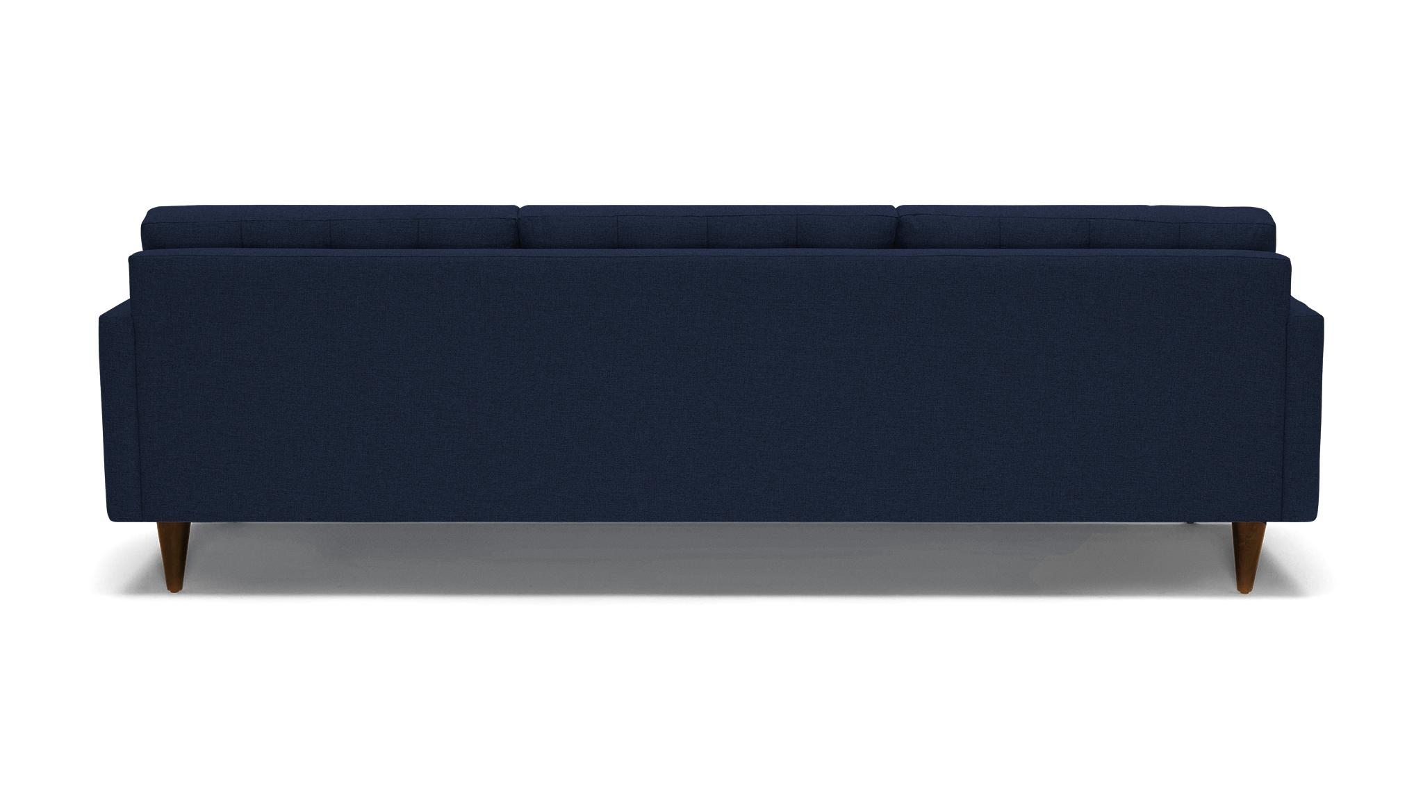 Blue Eliot Mid Century Modern Grand Sofa - Bentley Indigo - Mocha - Image 4