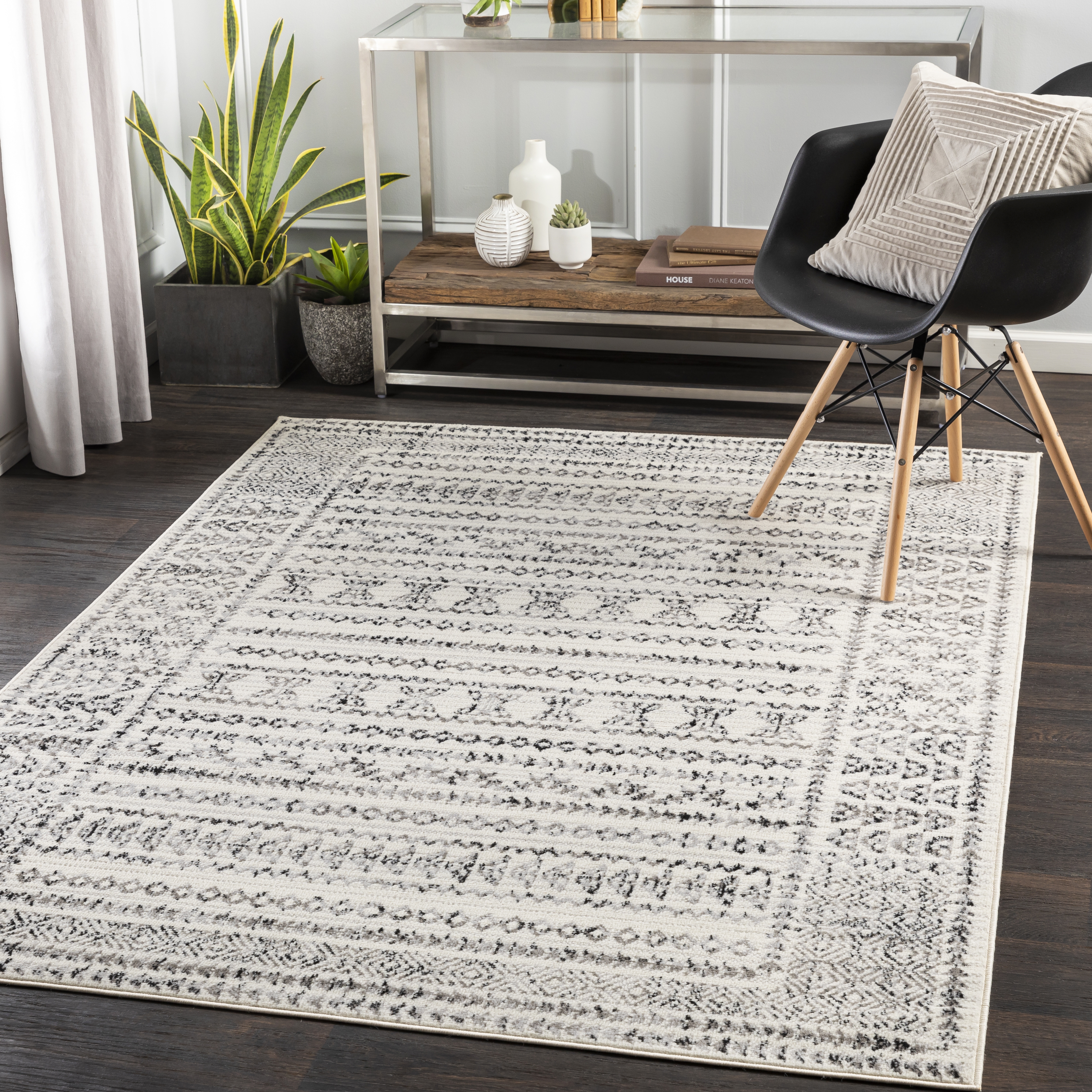 Pisa Beige Indoor 7'10" x 10' Machine Woven Rug - Image 1