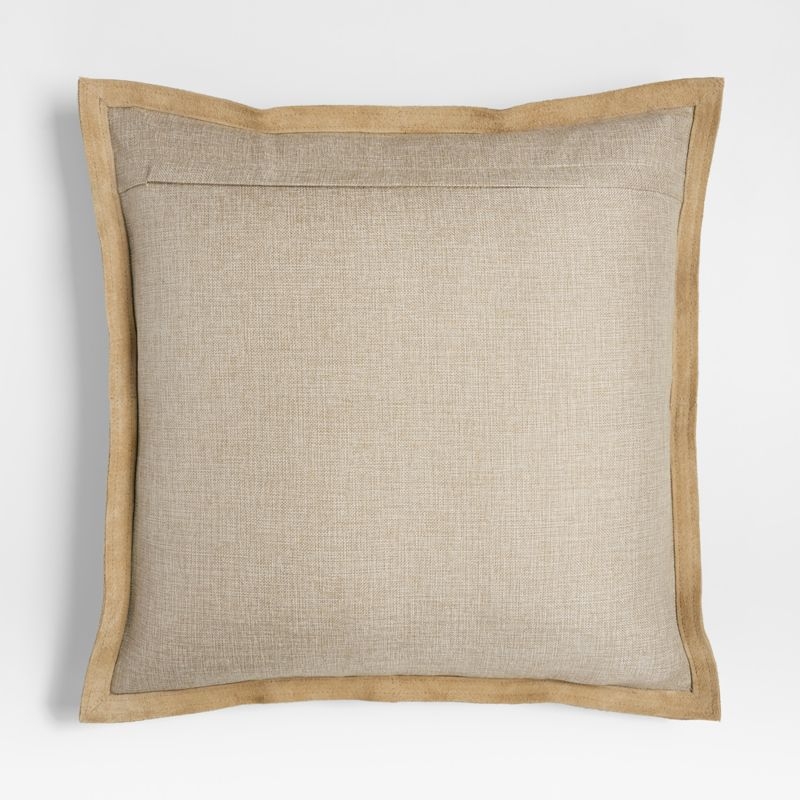 Hyde Pieced Suede 23x23 Camel Tan Throw Pillow Cover - Image 5