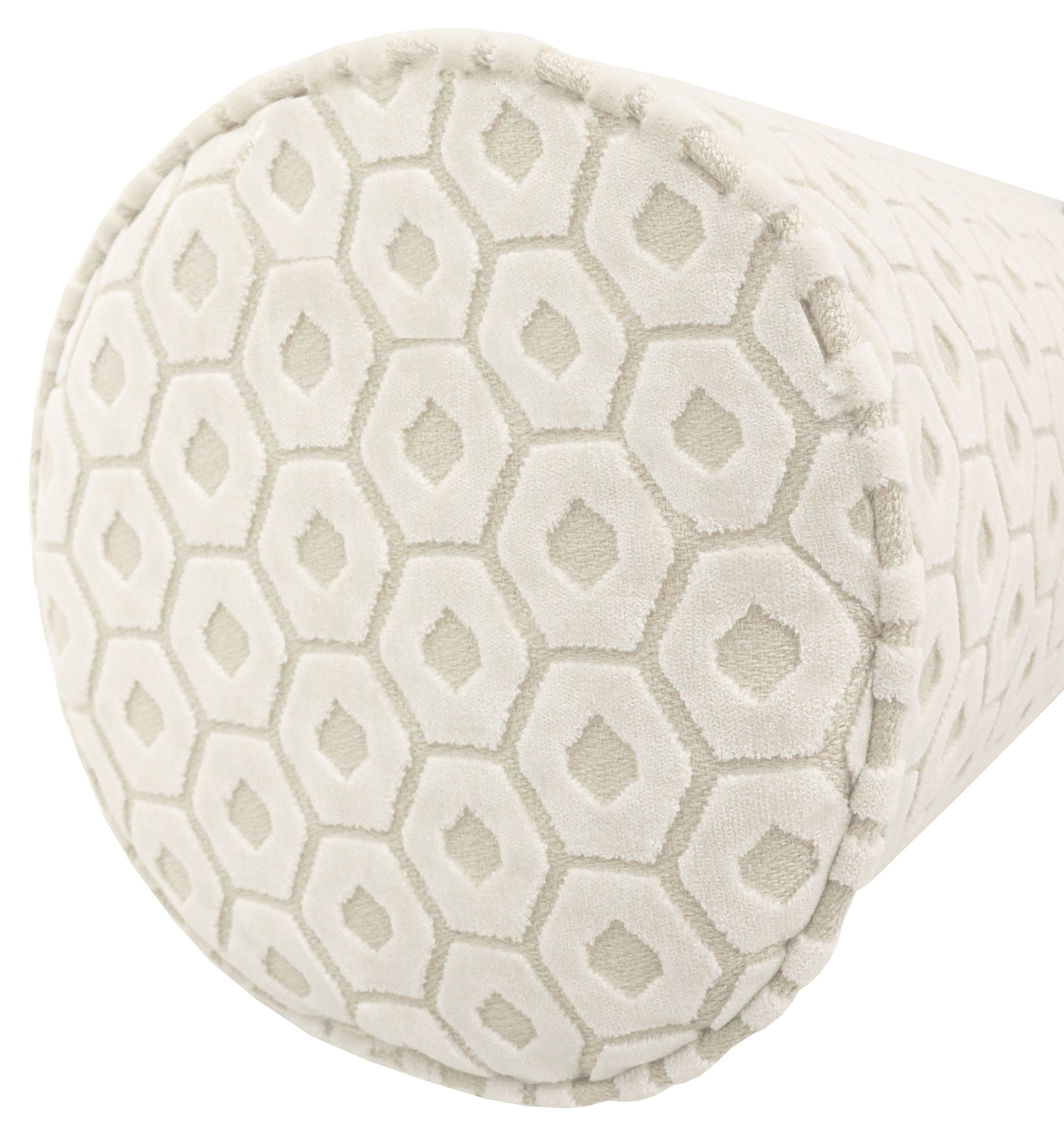 THE BOLSTER :: PALOMA CUT VELVET // ALABASTER - Sample 4" X 4" - Image 2