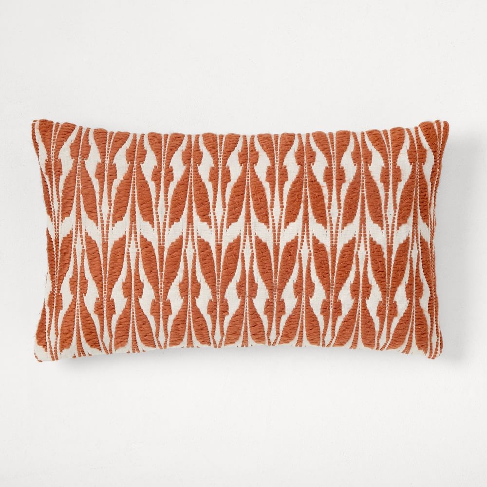 Mariposa Pillow Cover, 12"x21", Terracotta - Image 0