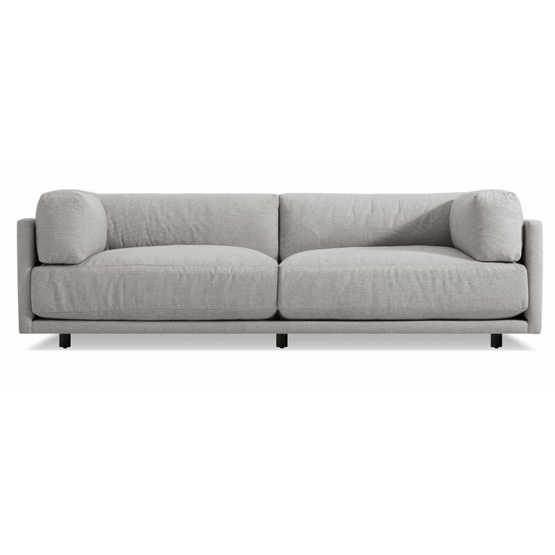 Blu Dot Sunday 102" Sofa Fabric: Agnew Gray Cotton Blend - Image 0