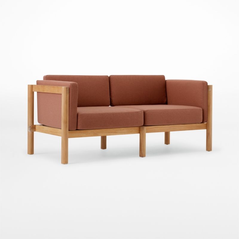 Neighbor ™ Haven 66" Rust Outdoor Loveseat - Image 1