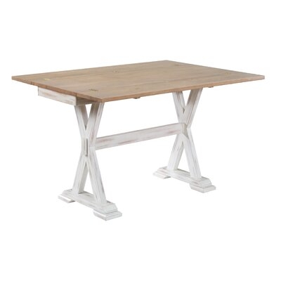 Edenboro Extendable Drop Leaf Rubberwood Solid Wood Dining Table - Image 0