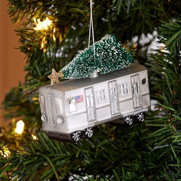 Brown UPS Truck Ornament, Glass - Image 3